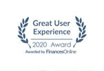 Great User Experience Award by FinancesOnline