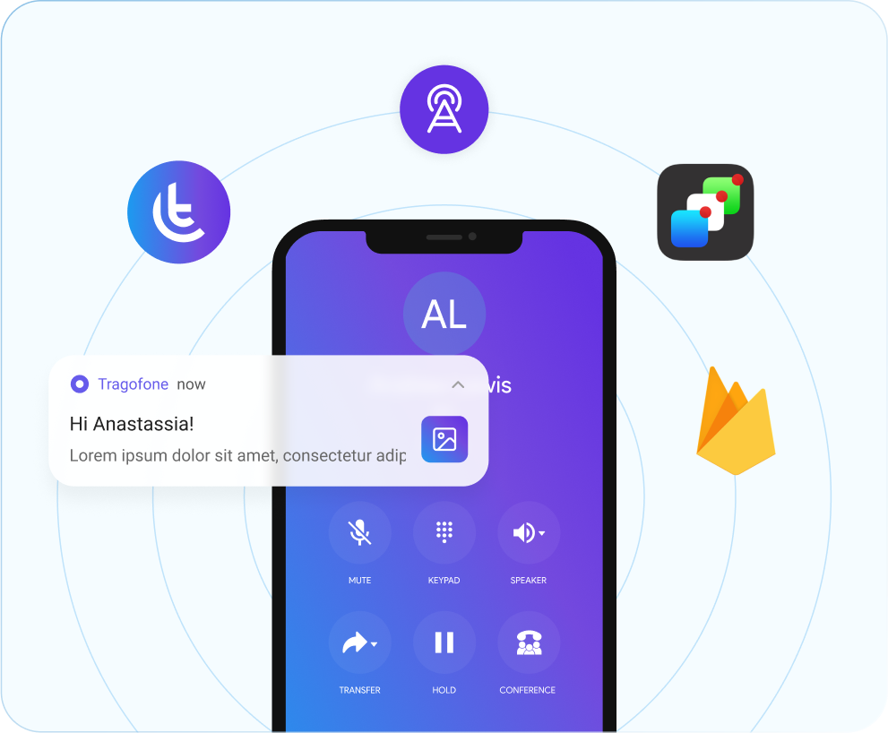 Push notifications on Tragofone SIP softphone