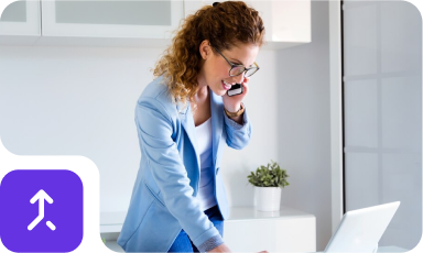 A woman talking on a mobile phone
